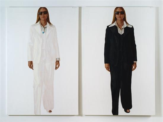 巴克利·L·亨德里克斯，《双胞胎》（1977） 图片：© Barkley L. Hendricks. Courtesy of the artist and Jack Shainman Gallery, New York. 